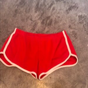 Women's Red Shorts with White Trim